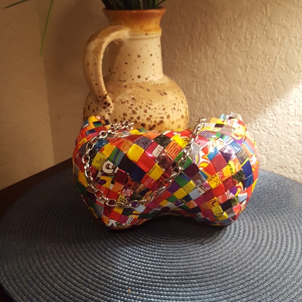 One of a kind! Candy wrapper purse